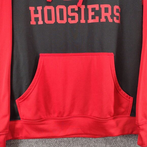 Knights Apparel Men's Indiana Hoosiers Pullover Drawstring Hoodie Red Black M - Picture 5 of 13